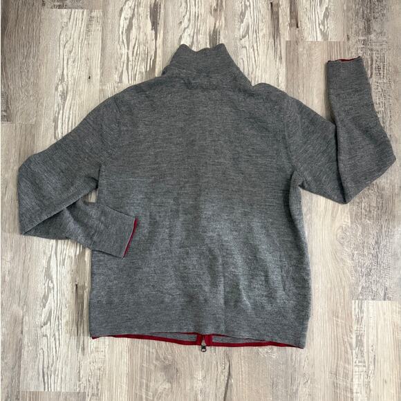 Banana Republic Men’s Gray Wool Blend Full Zip Sweater Jacket Size Large - Picture 3 of 11